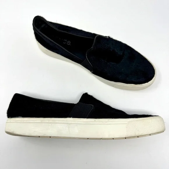 Vince Black Calf Hair Slip On Sneakers - Picture 9 of 9